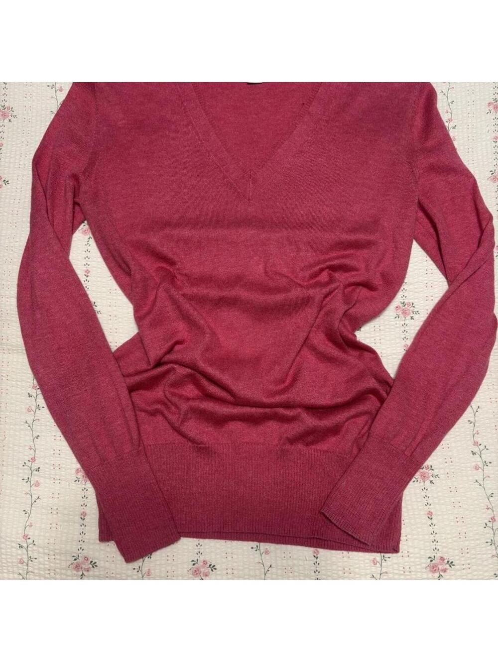 Banana Republic Women's Pink and Red Jumper